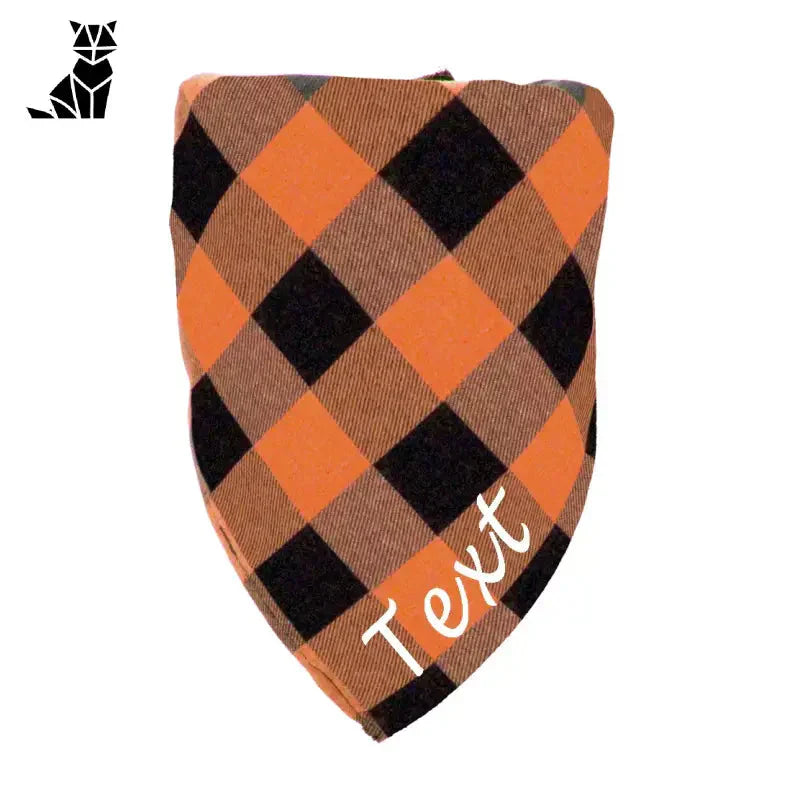 Bandana pour chien en noir et orange : Accessoire personnalisé pour chiens