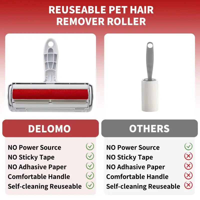 Brosse anti-peluche à base auto-nettoyante avec bannière rouge et blanche ’reate hair removeer’