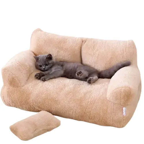 Chat profitant d’un repos luxueux sur le canapé Comfort Sofa for Cats Transparent Background