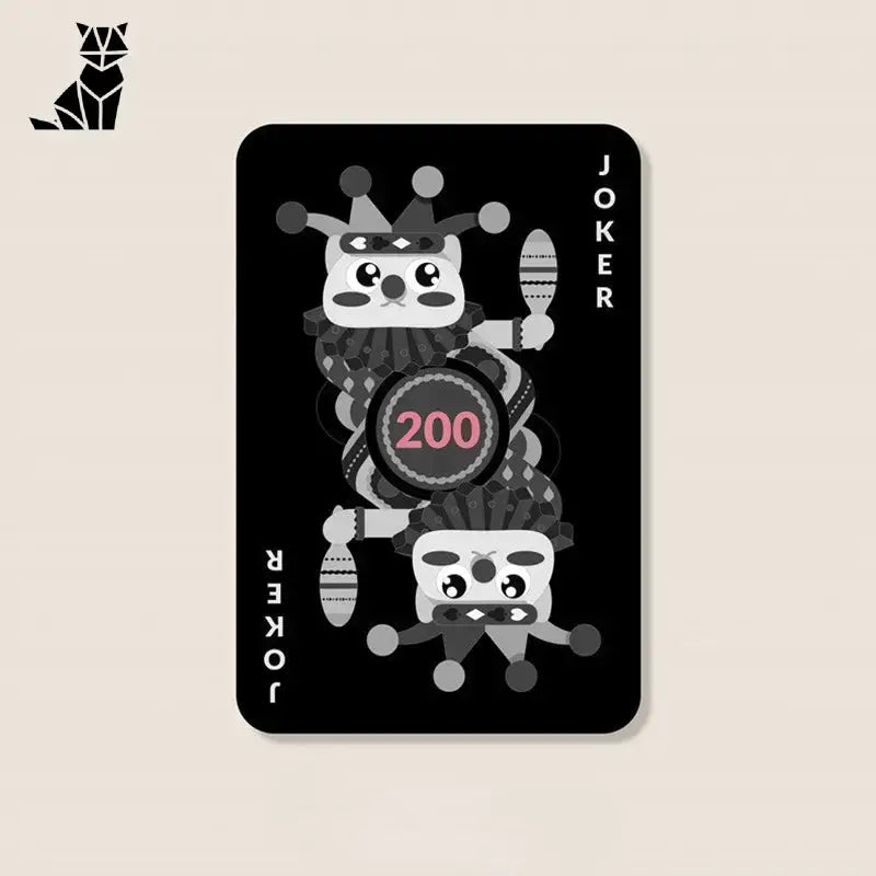 Carte-cadeau Petzeal avec des cartes à jouer Joker de style bande dessinée, parfaite pour toutes les occasions