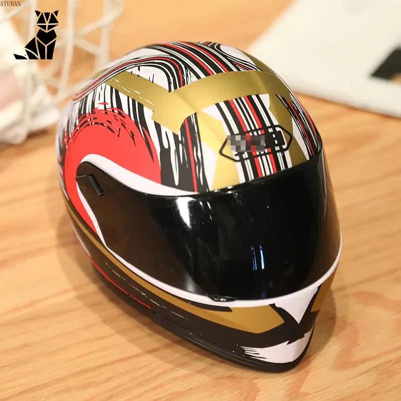 Casque de protection pour chiens et chats - Design rouge et noir, idéal pour les sorties à moto