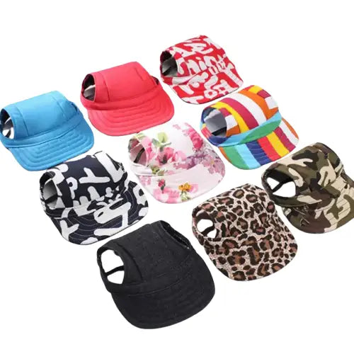 Chapeau de soleil pour bébé et casquette de baseball pour chien offrant un look tendance en couleur unie Transparent Background