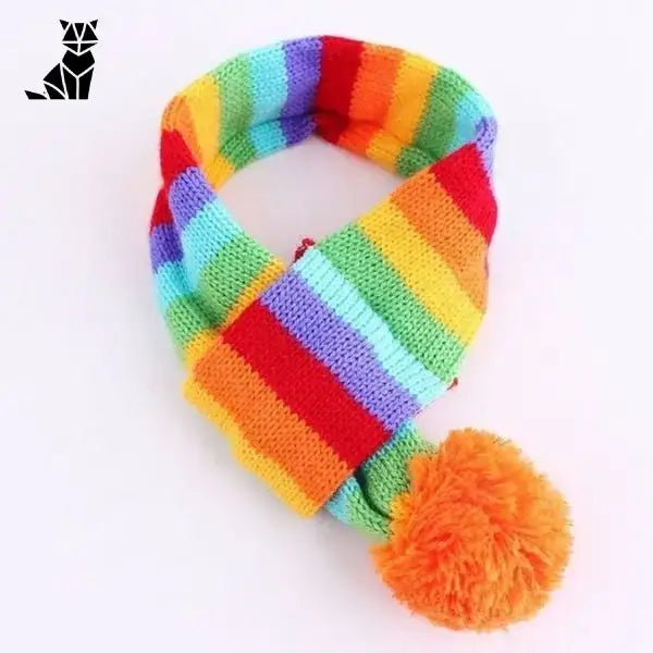 Chapeau pour Chat Hiver Coloré (chapeau + écharpe