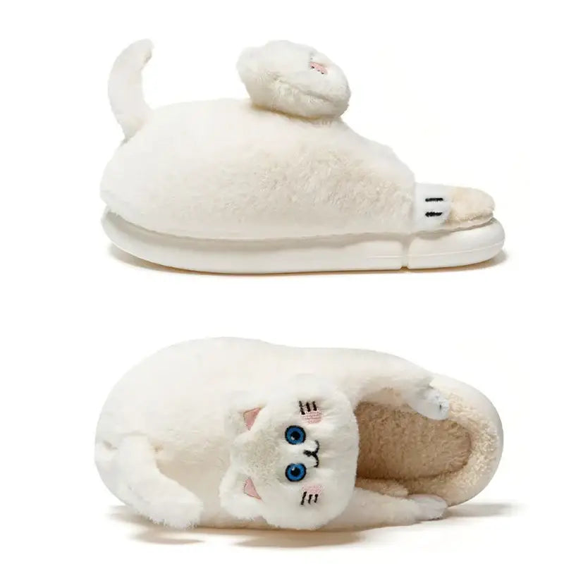 Paire de chaussons avec un chat sur le dessus dans les chaussettes en coton doux Cat Lover - douces et élégantes