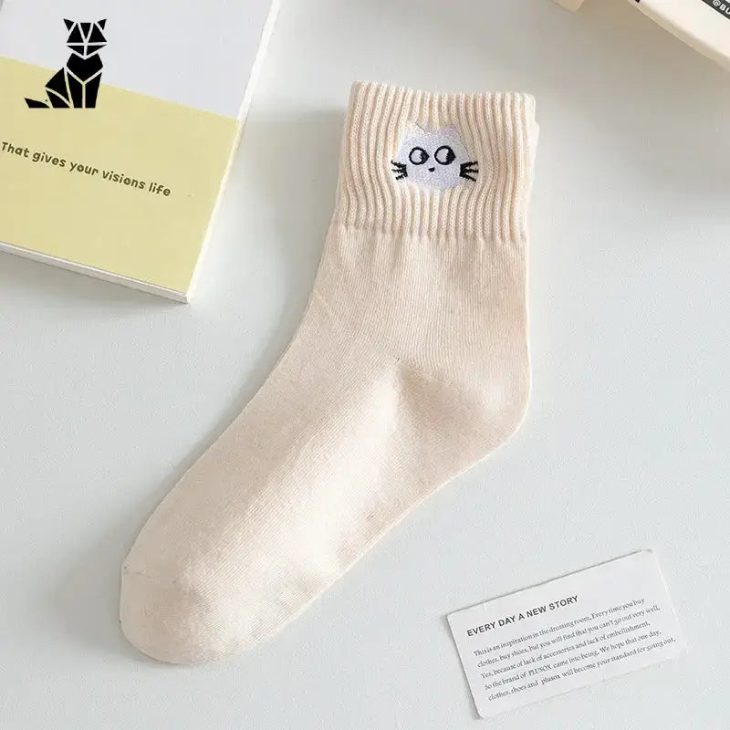 Chaussettes Chats Adorables Pour Un Confort Tout En Douceur - Blanc