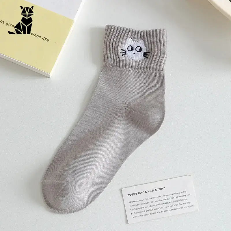 Chaussettes Chats Adorables Pour Un Confort Tout En Douceur - Gris