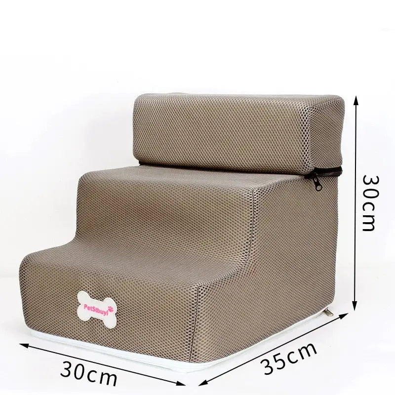 Trois marches pour petits chiens avec lit pour animaux confortable et chaise pour chats