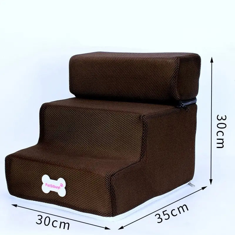 Escalier pour petits chiens avec trois marches : Lit et chaise confortables pour petits chiens