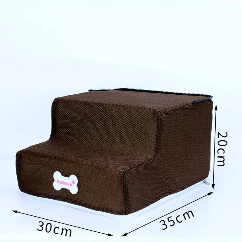 Lit pour petits chiens avec trois marches, parfait pour les petits chiens