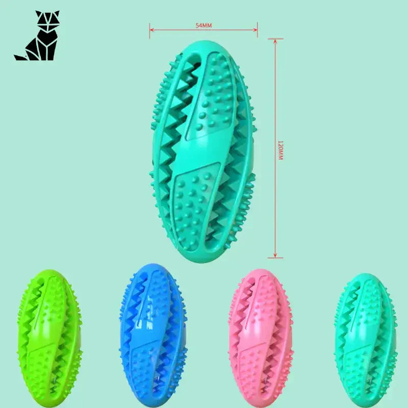 Jeu de jouets pour chiens en caoutchouc coloré de la collection Educational Natural Rubber Game balle