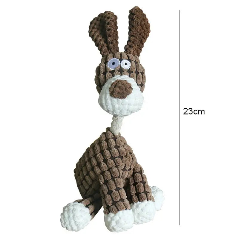 Jouet d’âne amusant avec grincement intégré - Lapin en peluche Forme d’Âne Jouet
