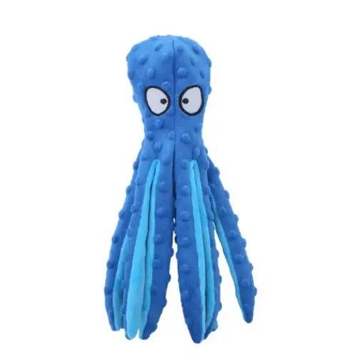 Jouet peluche sonore pieuvre : Pieuvre bleue sur peluche avec mécanisme sonore