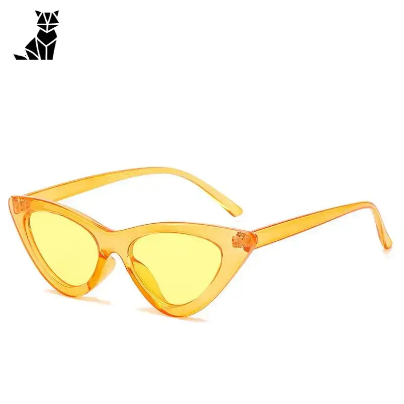 Lunettes De Soleil œil De Chat Pour Femmes Félines Et Audacieuses - Orange Jaune