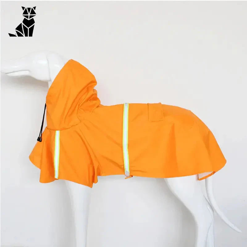 Manteau de pluie chic imperméable orange pour chiens S-5XL offrant une protection