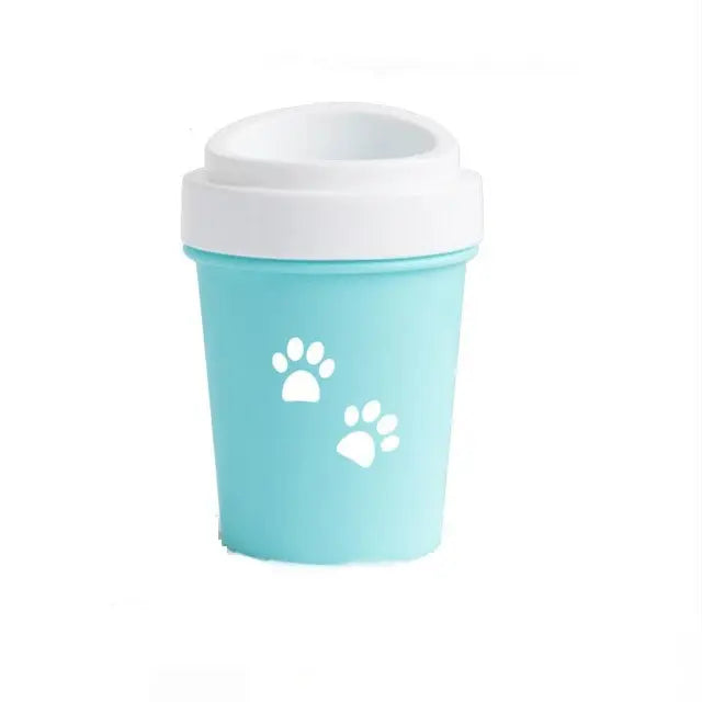 Nettoyeur de pattes de chien en silicone doux avec coupe d’impression de pattes
