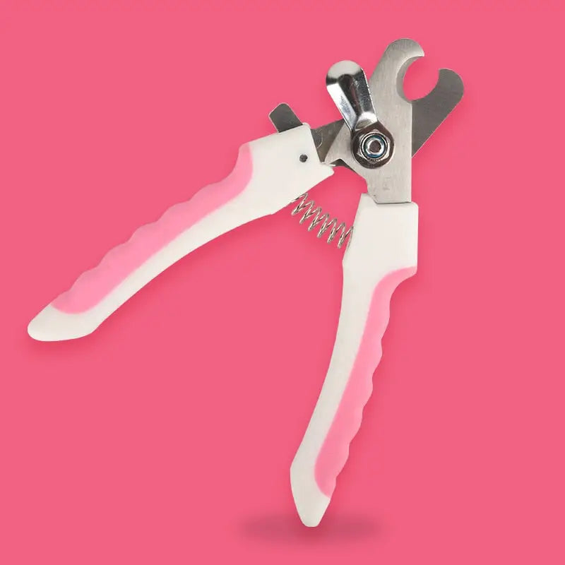 Outil essentiel pour animaux de compagnie - coupe précise : outil rose et blanc avec troglodyte pour une coupe précise