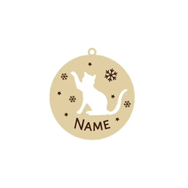 Pendentif bijou unique : Chat avec flocons de neige - Cadeau spécial personnalisé