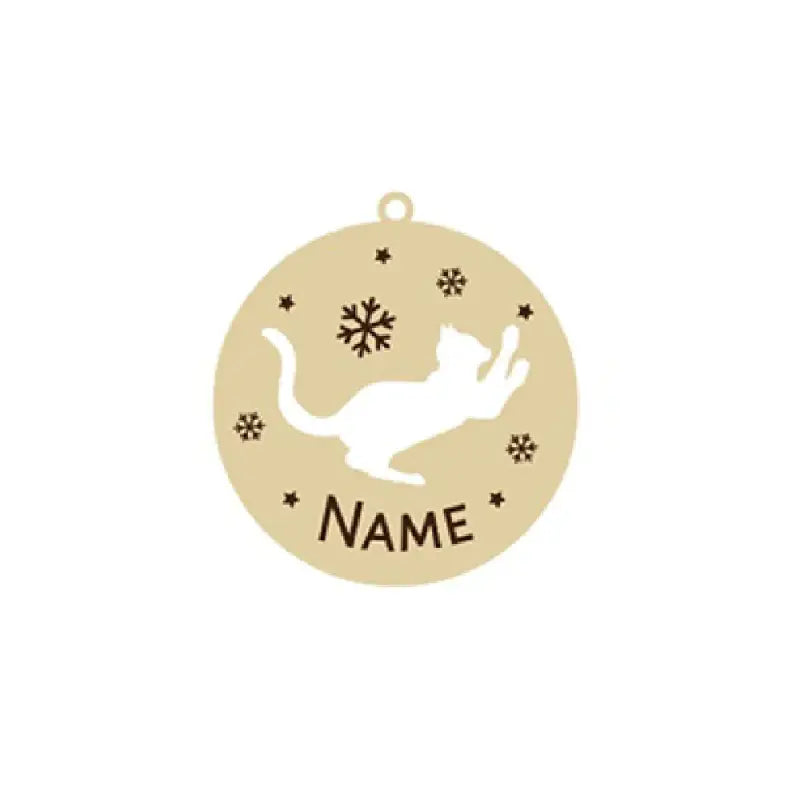 Unique bijou : Pendentif chat avec flocons de neige - Cadeau personnalisé parfait