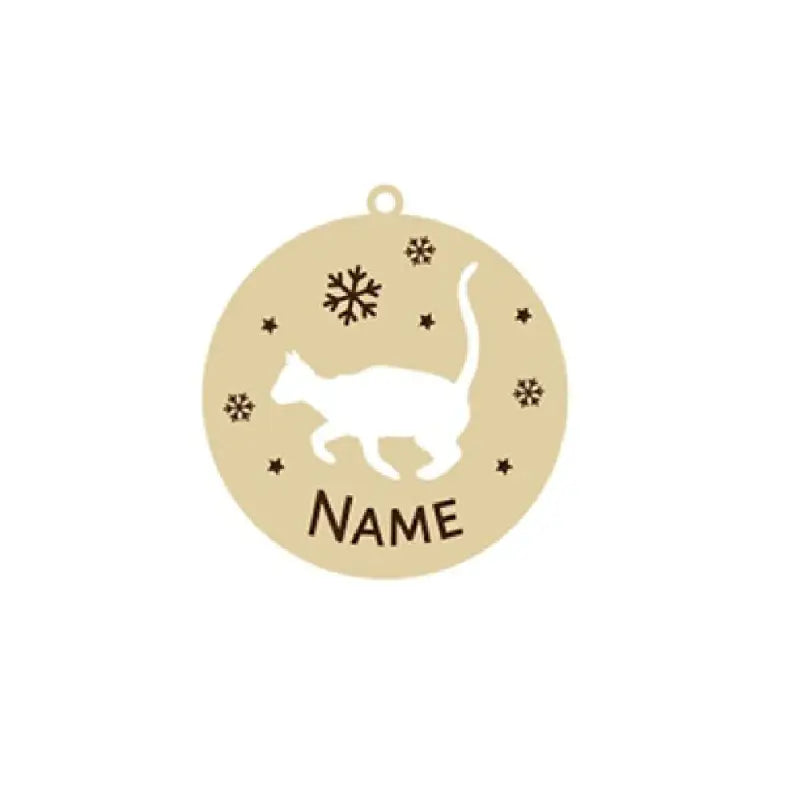 Bijou unique : Chat avec flocons de neige sur le dos - Pendentif chat personnalisé, cadeau spécial