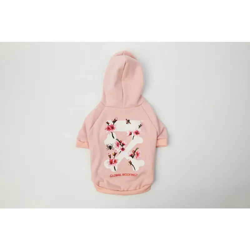 Pull pour chien rose avec motif de lapin blanc - Vêtements chauds et élégants pour animaux de compagnie
