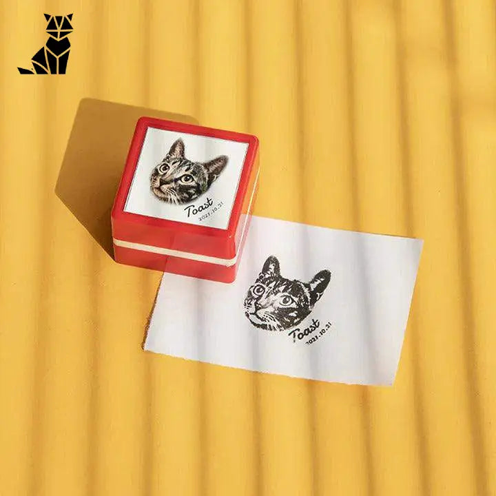 Pawprints™ : Tampon encreur avec motif chat, cadeau parfait