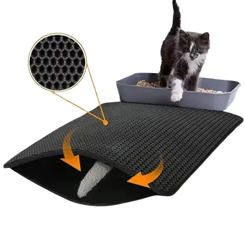 Dites Adieu à La Litière éparpillée Avec Le Tapis Easyclean™ Pour Chat! Transparent Background